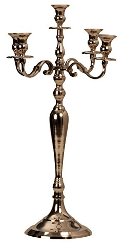 Kerzenständer 5-armig Metall Kerzenleuchter 60cm Farbe silber Kandelaber