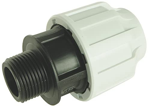 SOMATHERM FOR YOU - Gerade Verschraubung mit Außengewinde Kunststoff für PE-Rohr D32 - M26/34 - Außengewinde