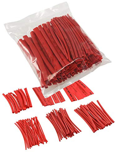 Schrumpfschlauch-Sortiment 100-teilig Schrumpfrate 2:1 10cm lang Rot