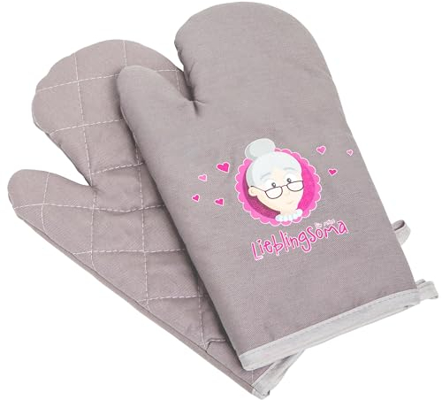 EIN besonderes Geschenk für die Oma: Lustige Ofenhandschuhe (Paar) zum Geburtstag oder Weihnachten inkl. Karte! Praktisch und hochwertig – EIN einzigartiges Geschenk für besondere Anlässe