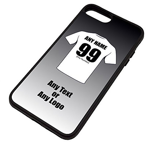Fulham - Funda para iPhone 7 Plus/8 Plus (negro, diseño del club de fútbol) - Cualquier nombre/mensaje en tu único - Apple 7+ 7Plus 8+ 8Plus TPU - The Cottagers Whites Lilywhites