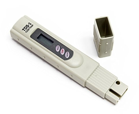 Naturewater TDS Messgerät digital, Leitfähigkeit Tester der Mineralisierung in ppm, Microsiemens Gerät für Umkehrosmose, Trinkwasser, Leitungswasser