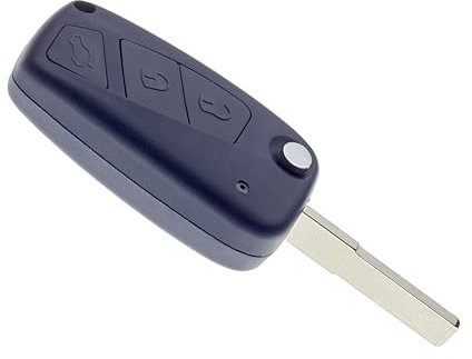 JONGO® Guscio Chiave 3 Pulsanti con Lama Pieghevole Compatibile Fiat Punto, Doblo, Ducato, Qubo, Stilo, Bravo, Panda | Cover Telecomando Auto Senza Elettronica
