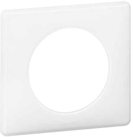 LEGRAND - Plaque Céliane - Plaque de Finition pour Prises et Interrupteurs Céliane - 1 Poste - Laqué Blanc