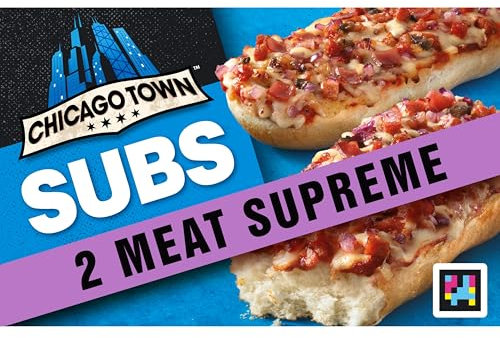 Chicago Town 2 Meat Feast Sub Pizzas, 2 x 125g (Frozen)