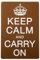 ERLOOD Metallschild mit Aufschrift Keep Calm and Carry On, 30,5 x 20,3 cm