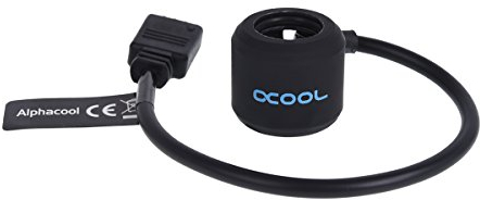 Alphacool 15323 Aurora HardTube LED Ring 13mm Deep Black - RGB Modding LEDs