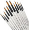 Silithus Paint Brushes 12 Pieces Set, Professional Fine Tip Paint Brush Set Round Pointed Tip Nylon Hair artist acrylic brush for Acrylic Watercolor Oil Painting (Round)