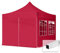 TOOLPORT 3x3m Pavillon Faltpavillon Klappzelt inkl. 4 Seitenteile Stahl Faltzelt Garten Partyzelt rot