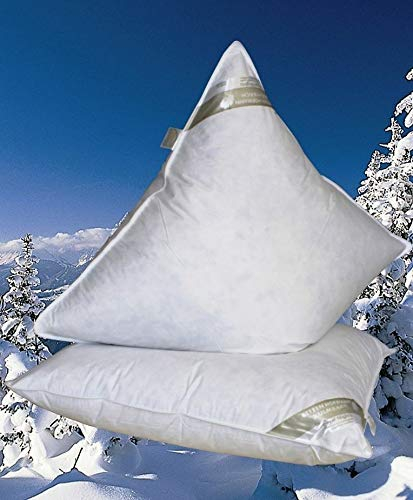 Betten Hofmann Parade Kissen Kopfkissen Polster extra fest dick 80x80 cm 1550g Füllung, Naturprodukt, kein Lebendrupf,