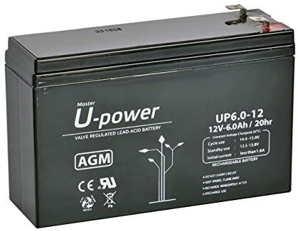 Master U-Power UP - Batterie au Plomb AGM 6 Ah 12 V
