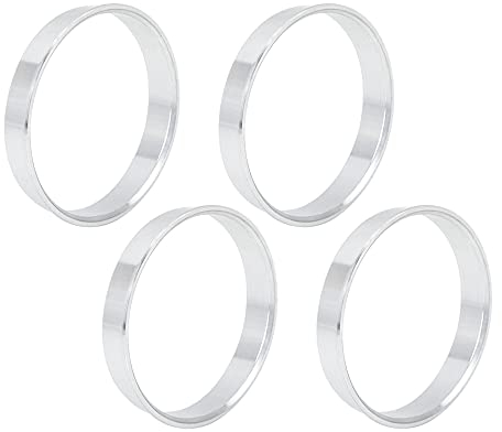 X AUTOHAUX 4 Stücke Alufelgen Zentrierringe Distanzringe für Universal 56.6-54.1mm Silberton