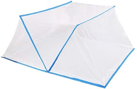 HIOD Tragbares Klappbares Moskitonetz Installationsfreie Reisemückenabdeckung,Blue