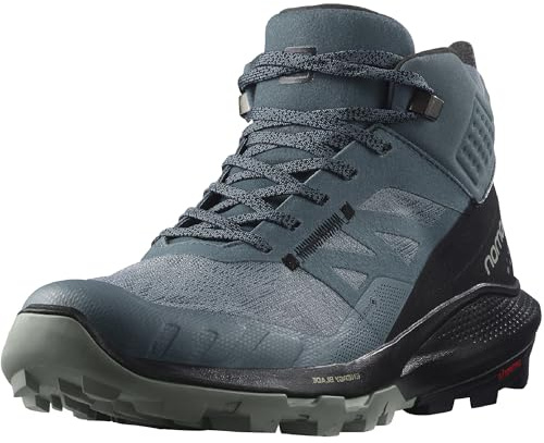 Salomon Damen Chaussures Outpulse Mid GTX W Wanderschuhe, Schwarz Stormy Weather Black Wrought Iron, 41 1/3 EU
