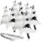 com-four® 8X Christbaumanhänger Tannenbaum - Christbaumschmuck zum Anhängen - Weihnachtsbaum-Anhänger in Tannenbaum-Form - bruchfest (8 Stück - silberfarben)