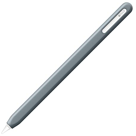 UPPERCASE Designs NimbleSleeve Premium Silicone Case Holder Protective Cover Sleeve Compatible with iPad Apple Pencil Pro and 2nd Generation Only (Mineral Gray)