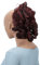 CAISHA Haarteil Haargummi Lena Hochsteckfrisuren Brautfrisuren Voluminös Gelockt Unordentlich Dutt Kunstfaser DM17cm Rot Schwarz Gesträhnt G33L