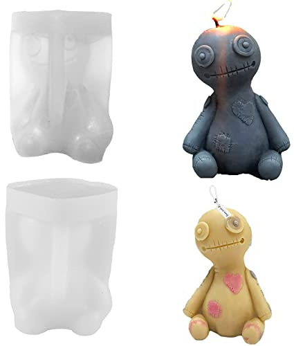 3D Voodoo Puppe geformte Kerzenherstellung Seifenherstellung Form Wachs Harz Epoxidguss Form Schmuck Achat Aromatherapie Gips Handwerk Schokolade Backformen Handgemacht Geschenk Werkzeug Party Dekor