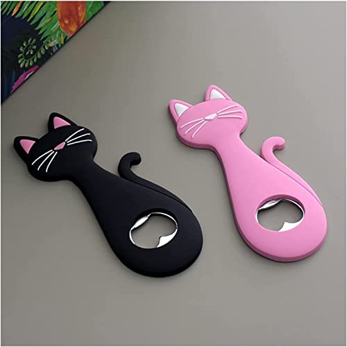 EdirFtra Set di 2 Pezzi Cavatappi magnetici per Gatti Cartone Animato Frigorifero Magnetico Decorativo Cavatappi per Gatti Carini