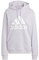 adidas Donna Essentials Big Logo Regular French Terry Hoodie, Silver Dawn/White, L