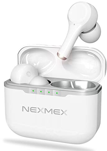 Kopfhörer Headset In-Ear Bluetooth kabellos Earbuds kompatibel mit Samsung Galaxy S25 S24 S23 S22 Plus Ultra ANC Noise Cancelling Ohrhörer Geräuschunterdrückung IPX7 Wasserdicht, Farbe:Weiss