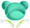 Vicloon Platos de Silicona, Platos de Bebé con Ventosa, Platos para Niños, Plato de Alimentación Antideslizantes, Placa Dividida de Entrenamiento Seguro en Lavavajillas