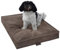 MyBestBuddy Hundekissen Visco braun 90x70 cm XL mit POSO-Cord Stoff mit Viscoseschaum und Komfortschaum-Flocken, 40°C waschbar - Hundebett/Haustierbett für große Hunde oder Katzen, 90 x 70 cm