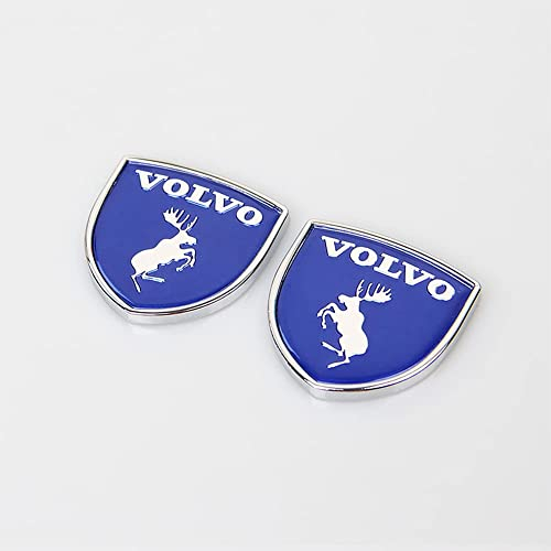 LYYMX Abzeichen Logo für Volvo 3D, Buchstaben Wort Emblem-Aufkleber, Autoaufkleber Sticker Emblem Abzeichen Body Abzeichen Aufkleber,A Blue