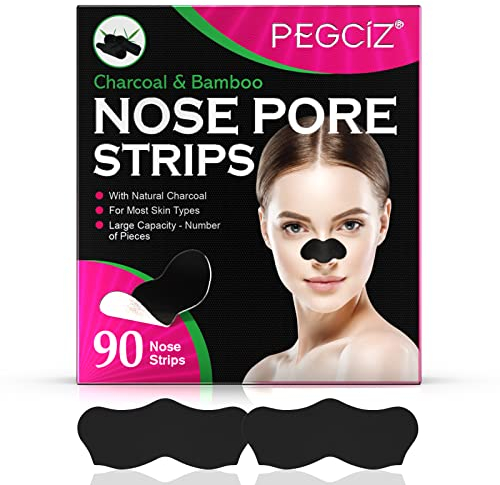 Tiras de nariz, 90 tiras para eliminar puntos negros, tiras de poros para puntos negros, eliminación de puntos negros, limpieza profunda, tiras de poros nasales para mujeres