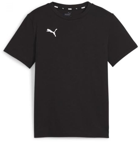 PUMA Unisex Teamgoal Casuals Tee Jr T-Shirt, Puma Black-puma Weiß, 164 EU