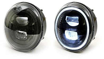 MOTO NOSTRA Scheinwerfer LED HighPower mit schwarzem Reflektor kompatibel für GTS i.e. Super 125, 300, GT, GTS, GTL