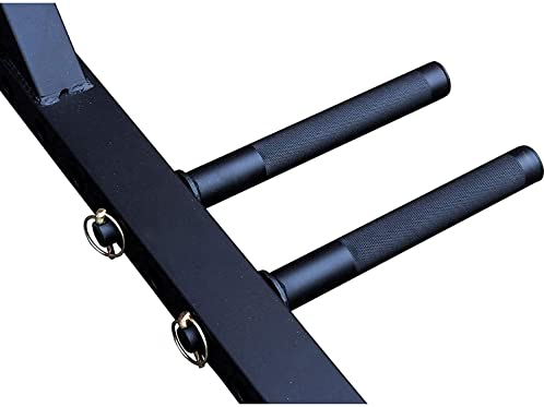 Krafttraining Workout Squat Rack Halter Haken, Langhantelständer Halter Hantelscheiben, Multifunktions-Power Cage Rack Aufsätze Dip Bars Aufsätze Langhantel Rack Halter Dip Grip Griffe für Zuhause
