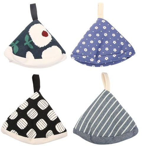 4pcs Hot Pot Lid Handle Mitts Scald Pot Knob Grabber Covers Pot Handle Grip Sleeves Pot Holders for Kitchen