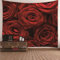 Tapestry Red, Wandteppich Winter Polyester Rote Rose Wandteppich Wanddeko Vintage 350x256cm
