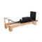 AMCOIN Pilates Reformer Kurzbein-Reformer Aus Gummiholz,geeignet Für Studio Und Zuhause (Schwarz)