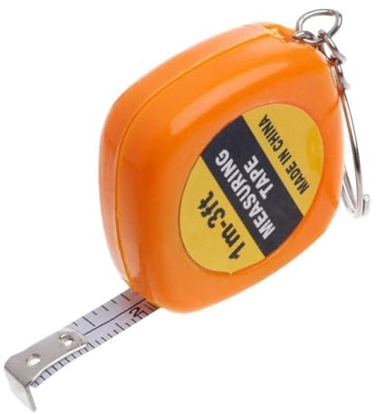 Mini Orange Steel Tape Measure,Height Ruler Keychain Easy Retractable Measure Random Tape Chain Small Color Tape Key Measure,Mini Retractable Tape Measure Ruler Measure Tape Measures