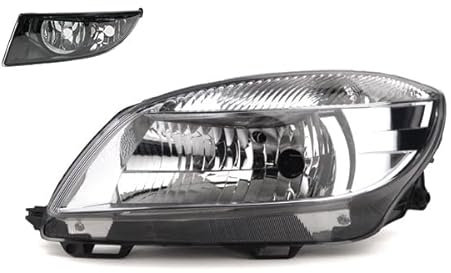 Johns, Scheinwerfer Halogen kompatibel zu Skoda Fabia 54 04/2010-12/2014 H4 Li. + Nebel