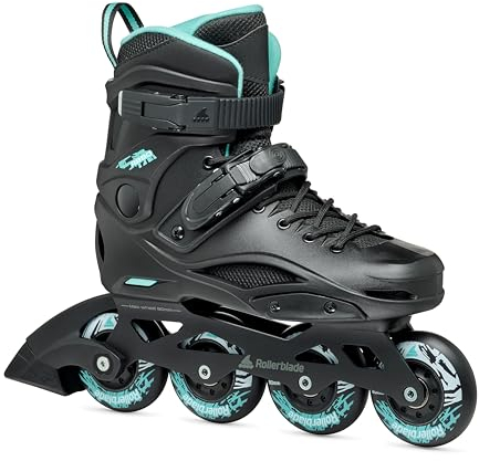 Rollerblade RB 80 Damen Urban Inline Skate, schwarz und hellblau