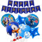 Chukua Soni Geburtstagsdeko Luftballons Geburtstag Deko Jungen Mädchen mit Sonic Folienballons Party Balloons Girlande Geburtstag Banner Partyzuballon für Kindergeburtstag Party Supplies Deko