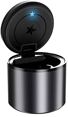 ISTOVO Auto Aschenbecher für Volvo XC60 S90 XC90 S60 XC40 V90, Tragbarer mit Deckel Multifunktionalem Mini Mülleimer Geruchsdicht Auto Zubehör,H