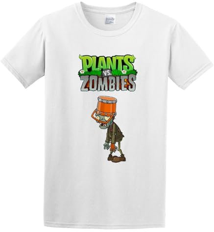 youyasi Retro Plants Vs. Zombies T-Shirt White L