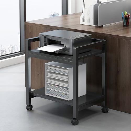 2-stufiger audio rack hifi regal Audio, Audio-Video-Komponenten, großer Audio- und Video-Medienständer, Beweglicher Audio-Rack-Turm, for Stereokomponenten for Wohnzimmer/Haus/Büro(45*34*57cm/18*13*22i