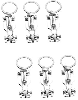 Anneome 6 Pièces Petit Porte-clés Voiture Formule 1 Charme De Voiture Nouveauté Porte-clés Élégant Fournitures De Fête De Voiture De Course Porte-clés Pour Porte-clés Couple Silver