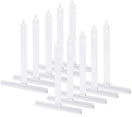 QUARKZMAN 10 Stück Rolladen Aufhängefeder Maxi Rolladenfedern Alu Kunststoffbeschichtet Weiß Zwei Bohrlöcher Befestigungsfeder zur Aufhängung Rolladen Lamellen Rollladenmotor Rolladenprofile