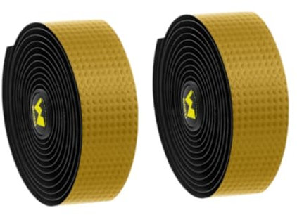 Baoblaze 2 Stück Fahrrad-Lenkerbänder, rutschfestes und vibrationshemmendes Fahrrad-Lenkerband, komfortabler Griff, Griffband für Rennräder, Schwarzes Gold