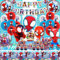 HTTMTTS Spiderma Geburtstagsdeko, 87 Stück Spiderma Geburtstag Partygeschirr Set, Spiderm Luftballon, Tortendeko, Tischdecke, Teller, Lametta Vorhang, Banner, Spiderm Deko Geburtstag Kinder