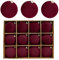 12Pcs Beflockte Weihnachtskugeln | Velvet Christmas Balls | Flocked Christmas Tree Ball Ornaments | Weihnachtsbaumkugeln | Weihnachtskugel-Baumschmuck | Für Geburtstag, Neujahr, Weihnachten (Rot)