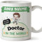 MUGFFINS Personalised Mug for Doctor Man - in English - Best in The World - Kawaii - Funny Custom Gift for Colleagues - Ceramic 11oz Mug