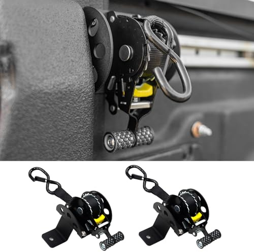 Maxzina Lot de 2 Sangles à cliquet rétractables compatibles avec Ford Maverick 2022-2025 - Système d'arrimage Automatique pour Accessoires Maverick 2024