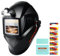 TRQWH Casque de soudeur avec lumière True Color - Occultant automatiquement - Pour homme - Capuche de soudage à énergie solaire avec 2 capteurs d'arc - Large ombre 4/9-13 pour masque de soudeur TIG